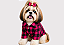 Roupa Camisa Pet Porte Pequeno Xadrez Rosa Manga Longa Gaby Moda Pet - Imagem 1