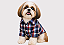 Roupa Camisa Pet Porte Pequeno Xadrez Manga Longa Gaby Moda Pet - Imagem 1