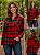 Camisa Xadrez Feminina VermelhaTal Mãe Gaby Moda Pet - Imagem 2