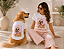 Camisetas T-Shirt para Pets em Algodão – Personalizadas com Estampas de Raças Golden Retrivier Listra Rosa - Imagem 2
