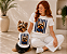 Camisetas T-Shirt para Pets em Algodão – Personalizadas com Estampas de Raças Yorkshire Listas Azul - Imagem 2