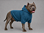 Blusa de Frio para Cachorro Moletom para Pitbull e American Bully com Capuz Cinza| Moletom Azul - Imagem 1