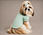 Roupa para Cachorro Porte Pequeno Feminina Verde Tifany – Blusa 100% Algodão Canelada com Babado - Imagem 1
