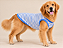 Regata Pet Listrada Azul Verão 50% Algodão – Roupa Fresquinha para Cachorro Porte Grande Gaby Moda Pet Golden Retrivier - Imagem 1