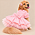 Vestido Pet Princess Premium 100% Algodão com Tule e Laço Porte Grande Poa Rosa – Sob Encomenda - Imagem 1