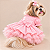 Vestido Pet Princess Premium 100% Algodão Poa Rosa com Tule e Laço Porte Pequeno – Sob Encomenda - Imagem 1