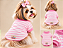 Camiseta Pet Petit Listrada Rosa e Branca 50% Algodão – Gaby Feulo Moda Pet Porte Pequeno - Imagem 2