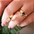 CONJUNTO GIRASSOL COM ANEL IMPERATRICE EM OURO 18K-4MM - Imagem 1