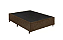 Base Cama Box Solteiro Suede 88x188 Marrom - Imagem 1
