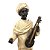Escultura de Resina Africano com Instrumento - Imagem 2