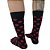 Meia Masculina Cano Alto Casual Fun Bolinhas Vermelhas Tamanho 39 ao 43 - Imagem 2