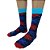 Meia Masculina Cano Alto Casual Fun Losangos Coloridos - Imagem 1