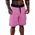 Bermuda Masculina Moletom MXD Conceito Quadriculado Rosa Bebê - Imagem 1