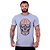 Camiseta Tradicional Masculina Manga Curta MXD Conceito Caveira Sorriso Radiante - Imagem 5
