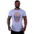 Camiseta Longline Masculina Manga Curta MXD Conceito Caveira Iluminação Laranja - Imagem 1