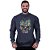 Blusa Moletom Basic Masculina MXD Conceito Sem Touca Caveira Abstrata - Imagem 1