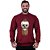Blusa Moletom Basic Masculina MXD Conceito Sem Touca Caveira Barba - Imagem 1