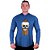 Camiseta Manga Longa Longline Com Touca MXD Conceito Caveira Moicano - Imagem 4