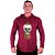 Camiseta Manga Longa Longline Com Touca MXD Conceito Caveira Moicano - Imagem 3