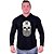 Camiseta Manga Longa Longline Com Touca MXD Conceito Caveira Lenhador - Imagem 3