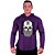 Camiseta Manga Longa Longline Com Touca MXD Conceito Caveira Lenhador - Imagem 5