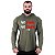 Camiseta Manga Longa Longline Com Touca MXD Conceito NO PAIN NO GAIN corroído - Imagem 3