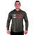 Camiseta Manga Longa Longline Com Touca MXD Conceito NO PAIN NO GAIN corroído - Imagem 3