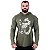 Camiseta Manga Longa Longline Com Touca MXD Conceito Skull Monkey - Imagem 1
