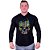 Camiseta Manga Longa Longline Com Touca MXD Conceito Caveira Quadriculada - Imagem 2