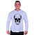 Camiseta Manga Longa Longline Com Touca MXD Conceito Caveira Pontilhada - Imagem 1