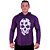 Camiseta Manga Longa Longline Com Touca MXD Conceito Puzzle Skull - Imagem 5