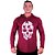 Camiseta Manga Longa Longline Com Touca MXD Conceito Puzzle Skull - Imagem 1