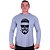 Camiseta Manga Longa Longline Com Touca MXD Conceito Caveira Óculos - Imagem 1