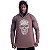 Camiseta Manga Longa Longline Com Touca MXD Conceito Caveira Rachaduras - Imagem 1