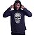 Camiseta Manga Longa Longline Com Touca MXD Conceito Caveira Rachaduras - Imagem 2