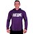 Camiseta Manga Longa Longline Com Touca MXD Conceito Awesome - Imagem 1