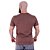 Camiseta Tradicional Masculina MXD Conceito 100% Algodão Marrom Cacau - Imagem 2