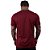 Camiseta Tradicional MXD Conceito Dry Fit 100% Poliéster Rajado Furadinho Vermelho Escuro - Imagem 2