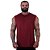 Regata Machão MXD Conceito Dry Fit 100% Poliéster Rajado Vermelho Escuro - Imagem 1