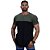 Camiseta Longline 100% Algodão Masculina MXD Conceito Bicolor Verde e Preto - Imagem 1