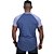 Camiseta Longline 100% Algodão Masculina MXD Conceito Raglan Cinza e Azul Petróleo - Imagem 2