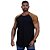 Camiseta Longline 100% Algodão Masculina MXD Conceito Raglan Marrom Claro e Preto - Imagem 1