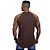 Camiseta Longline 100% Algodão Masculina MXD Conceito Raglan Marrom Claro e Marrom Escuro - Imagem 3
