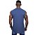Regata Machão Longline Sem Manga MXD Conceito 100% Algodão Bicolor Azul e Preto - Imagem 2
