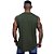 Regata Machão Longline Sem Manga MXD Conceito 100% Algodão Bicolor Verde e Preto - Imagem 2