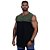 Regata Machão Longline Sem Manga MXD Conceito 100% Algodão Bicolor Verde e Preto - Imagem 1