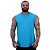 Regata Machão Longline Sem Manga MXD Conceito 100% Algodão Azul Piscina - Imagem 1