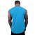 Regata Machão Longline Sem Manga MXD Conceito 100% Algodão Azul Piscina - Imagem 2