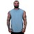 Regata Machão Longline Sem Manga MXD Conceito 100% Algodão Azul Bebê - Imagem 1