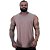 Regata Machão Longline Sem Manga MXD Conceito 100% Algodão Marrom Acinzentado - Imagem 1